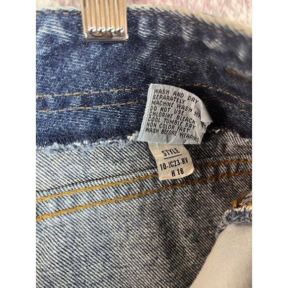 Jordache Jeans Womens 9/10 Blue Dark Button Ankle High Rise Corset 80s Bareback - Picture 15 of 15